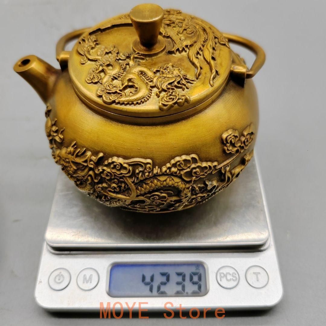 銅製 銅壺 龍鳳茶壺 徳利 手提げ壺茶道具 装飾品 工芸品 置物 - メルカリ