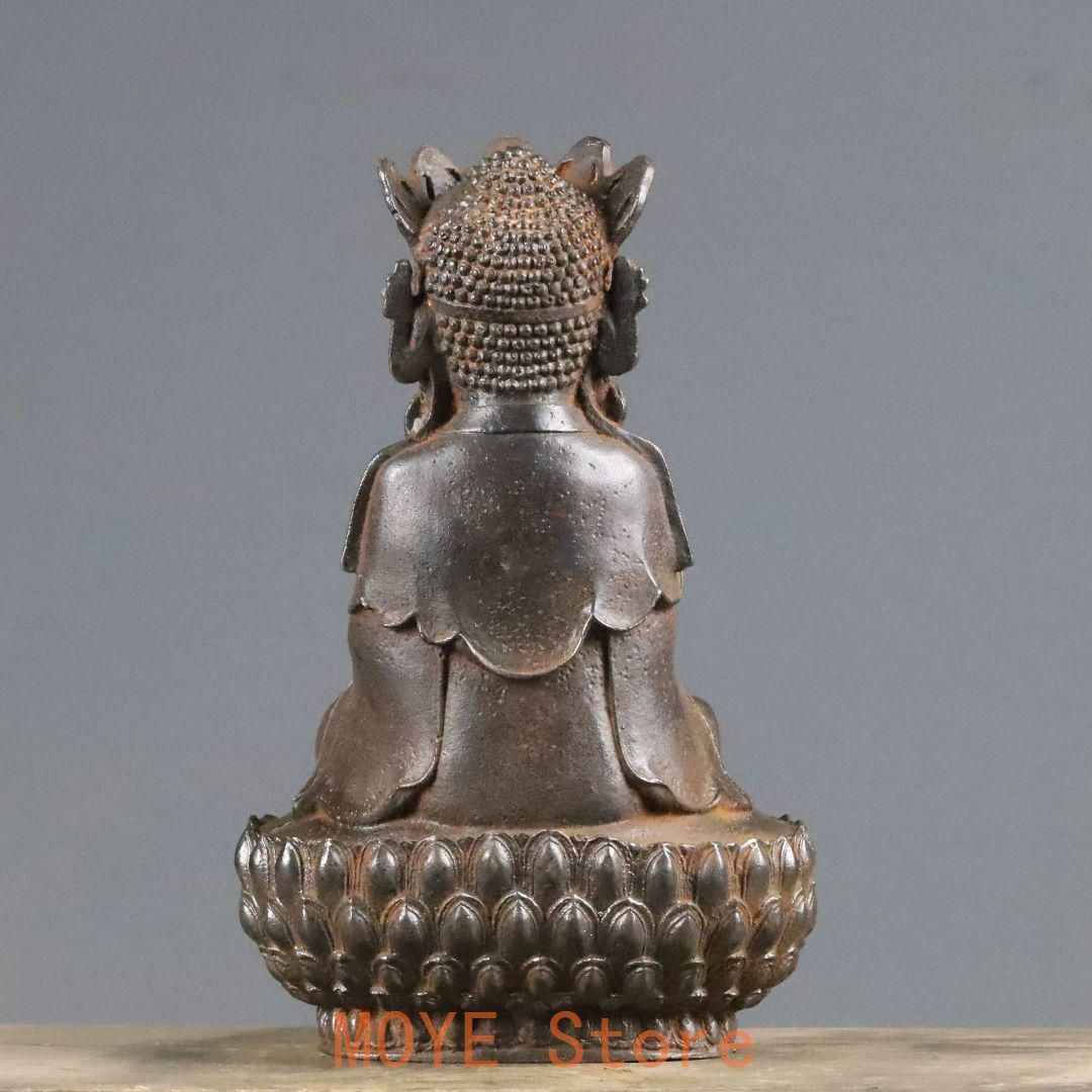 鉄器 鉄仏 仏像 蓮華坐観音菩薩仏像 阿弥佗仏 工芸品 置物 - メルカリ