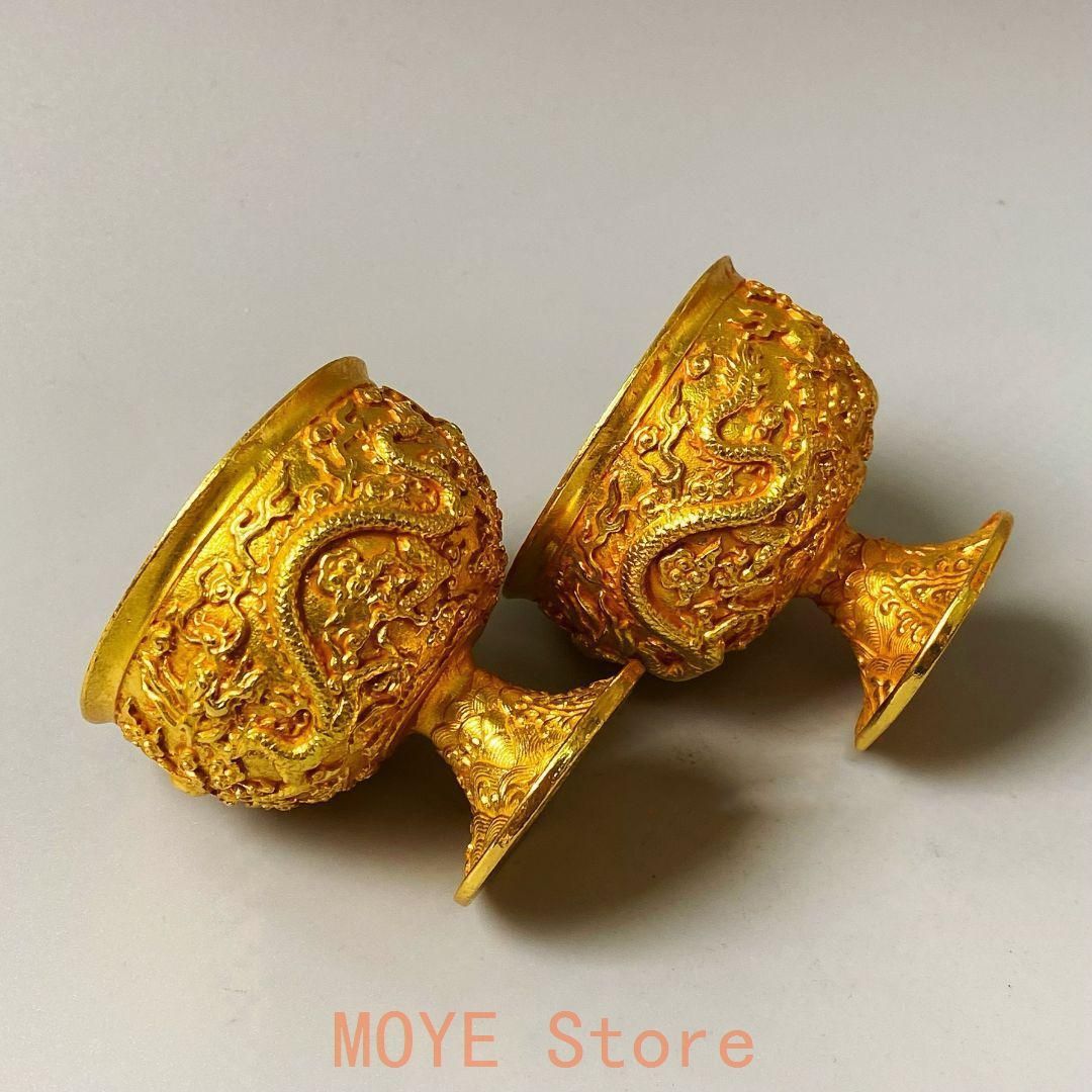 清乾隆双龍戯珠杯 貢杯 竜杯 装飾品 現代工芸品 美術品 置物 清乾隆双龍戯珠杯 貢杯 竜杯 装飾品 現代工芸品 美術品 置物 - メルカリ