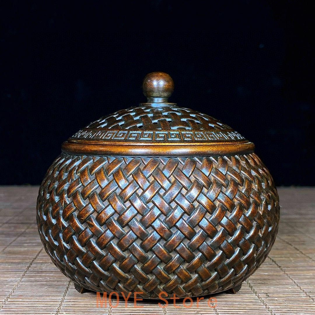 銅製 香炉 網蓋格子薫香炉 茶道香炉 装飾品 工芸品 置物 【公式通販】