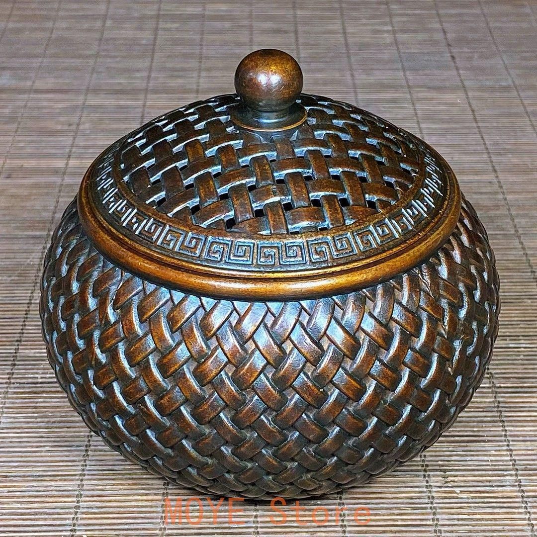 銅製 香炉 網蓋格子薫香炉 茶道香炉 装飾品 工芸品 置物 【公式通販】