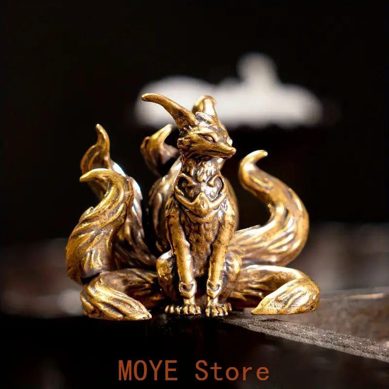 銅 細工 九尾狐 茶道茶寵 蓋置 装飾品 工芸品 置物 - メルカリ