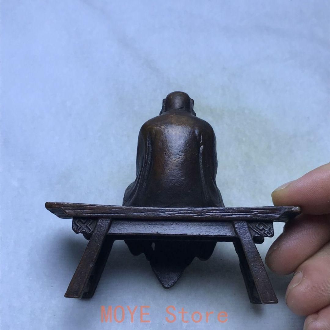 仏教美術 達磨祖師仏像 ベンチ仏 小仏像 銅製 銅器 - メルカリ