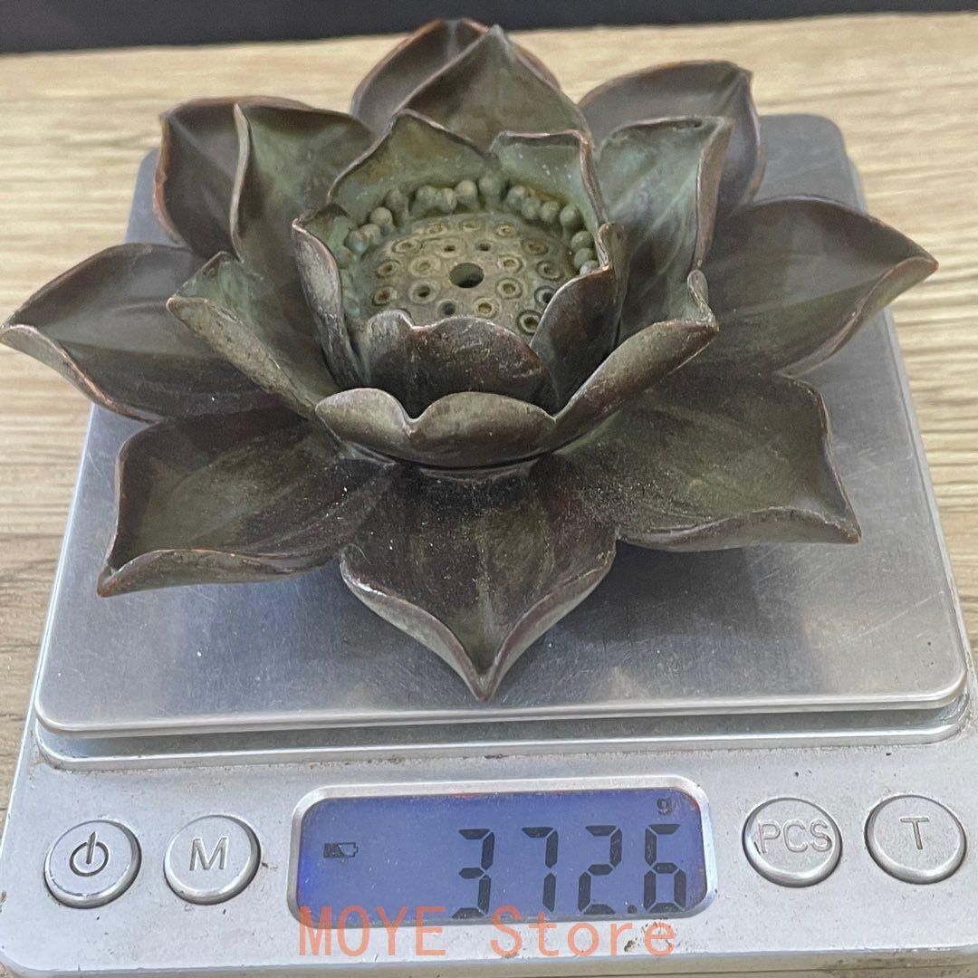 銅器 香炉 蓮花香挿 倒流香 茶台香炉 香道具 装飾品 工芸品 置物