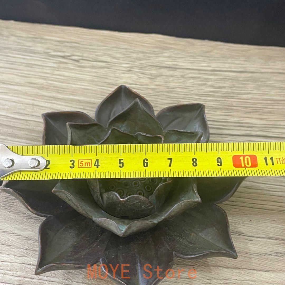 銅器 香炉 蓮花香挿 倒流香 茶台香炉 香道具 装飾品 工芸品 置物