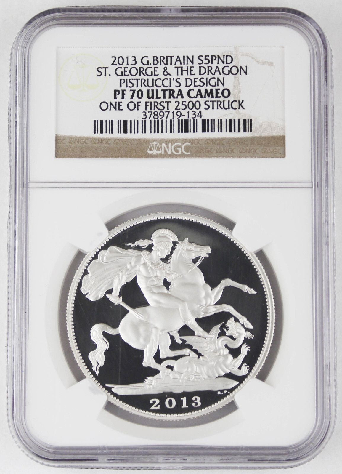 イギリス 2013 シルバー プルーフ ￡5ポンド セントジョージ ドラゴン