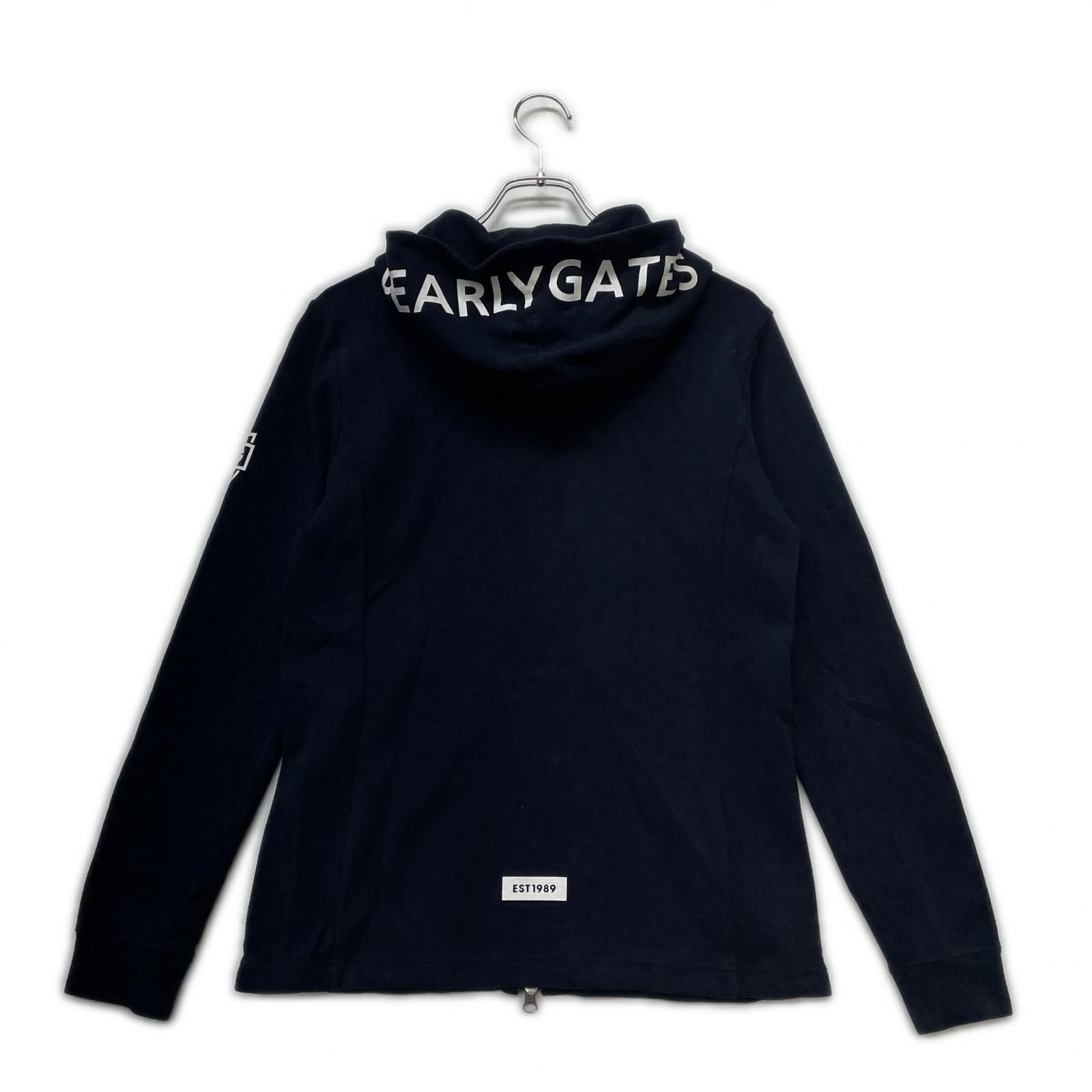 中古 レディース パーリーゲイツ PEARLY GATES パーカー 2(L) ネイビー