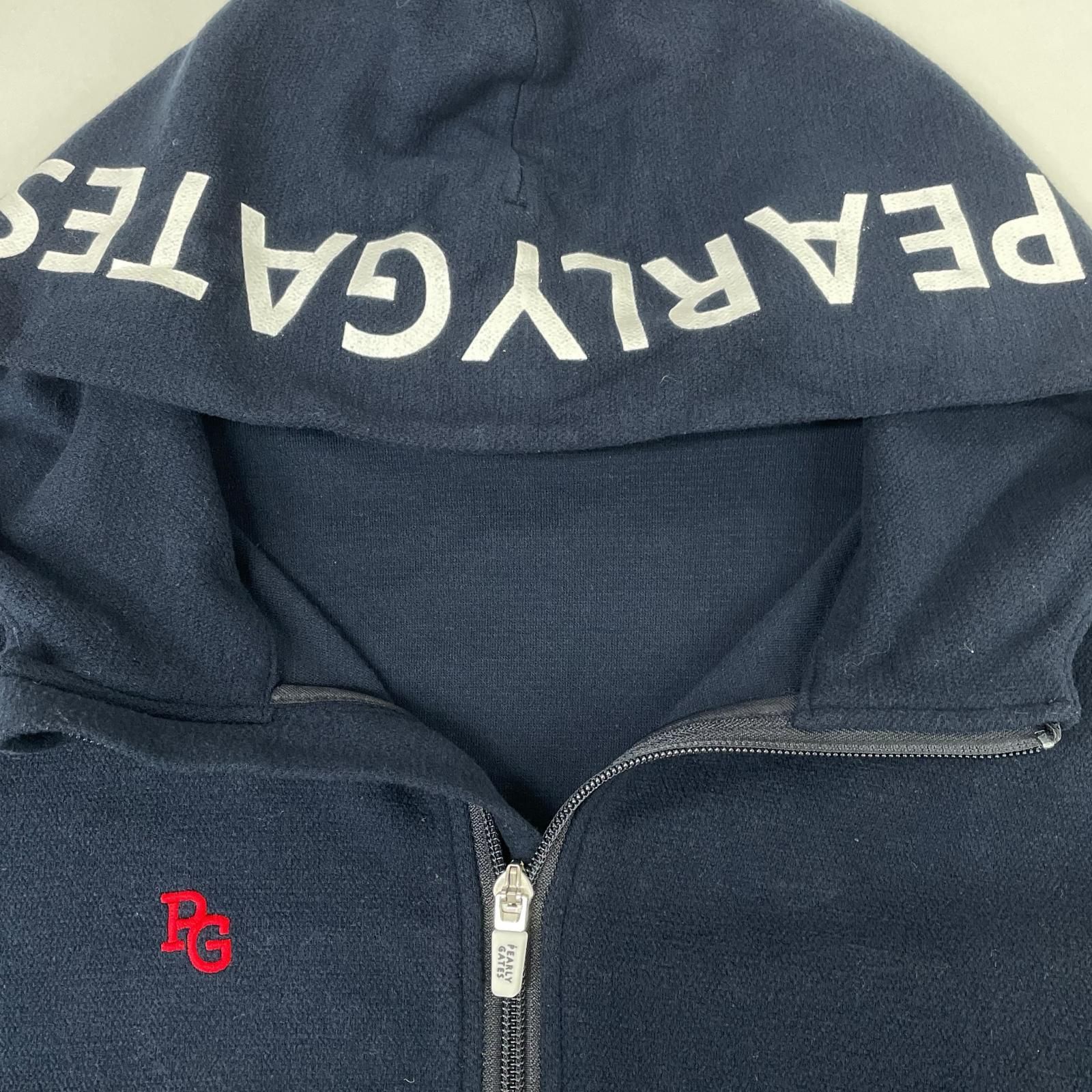 中古 レディース パーリーゲイツ PEARLY GATES パーカー 2(L) ネイビー
