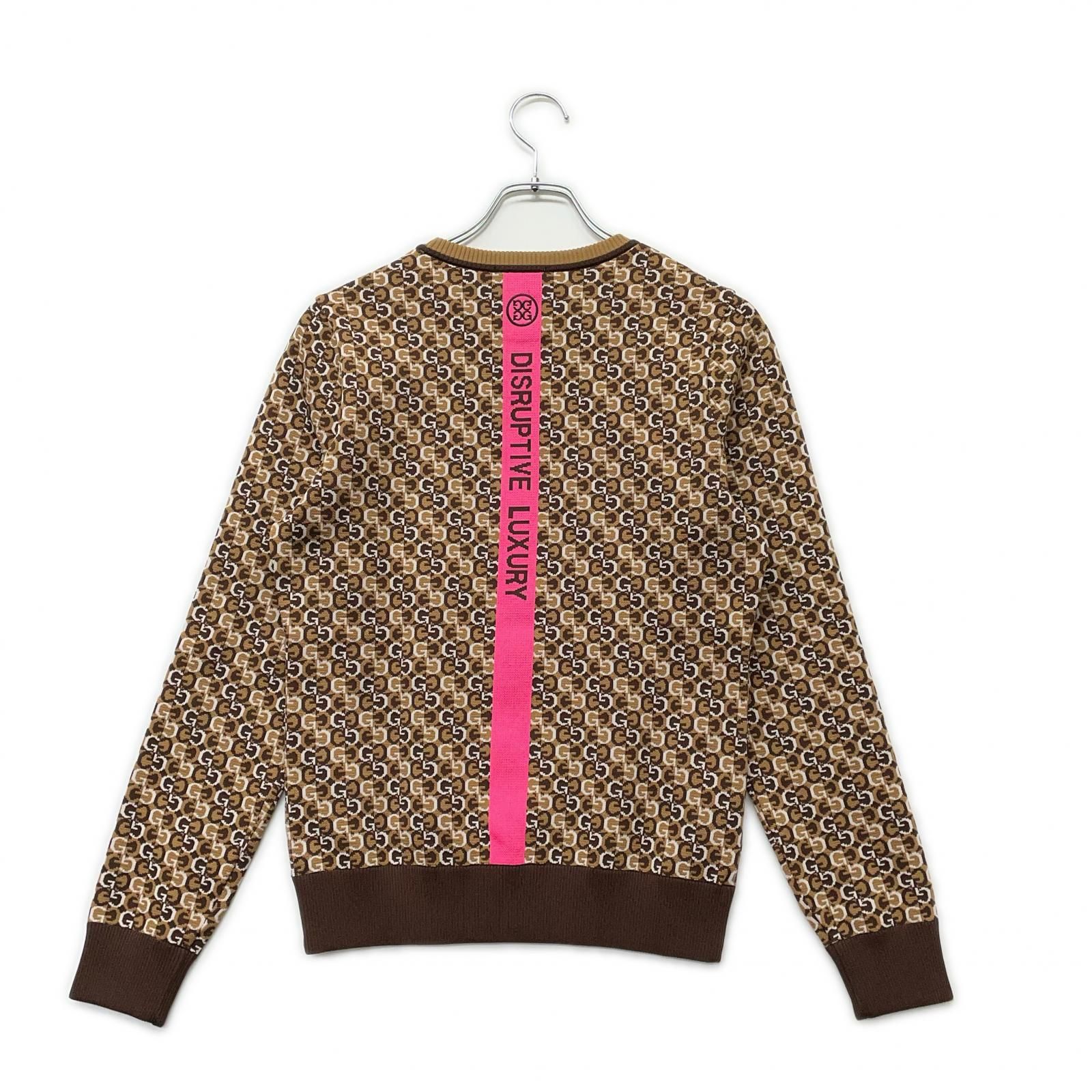 未使用 G/FORE ジーフォア レディース カシミヤ ニット ジャケット 38 中古 レディース ジーフォア G/FORE セーター 38(M) ブラウン系 ロゴ総