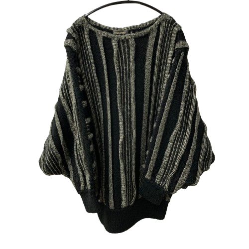 ISSEYMIYAKEMEN　筆タグ　黒　デザインニット　イッセイミヤケメン ISSEYMIYAKEMEN 筆タグ 黒 デザインニット イッセイミヤケメン