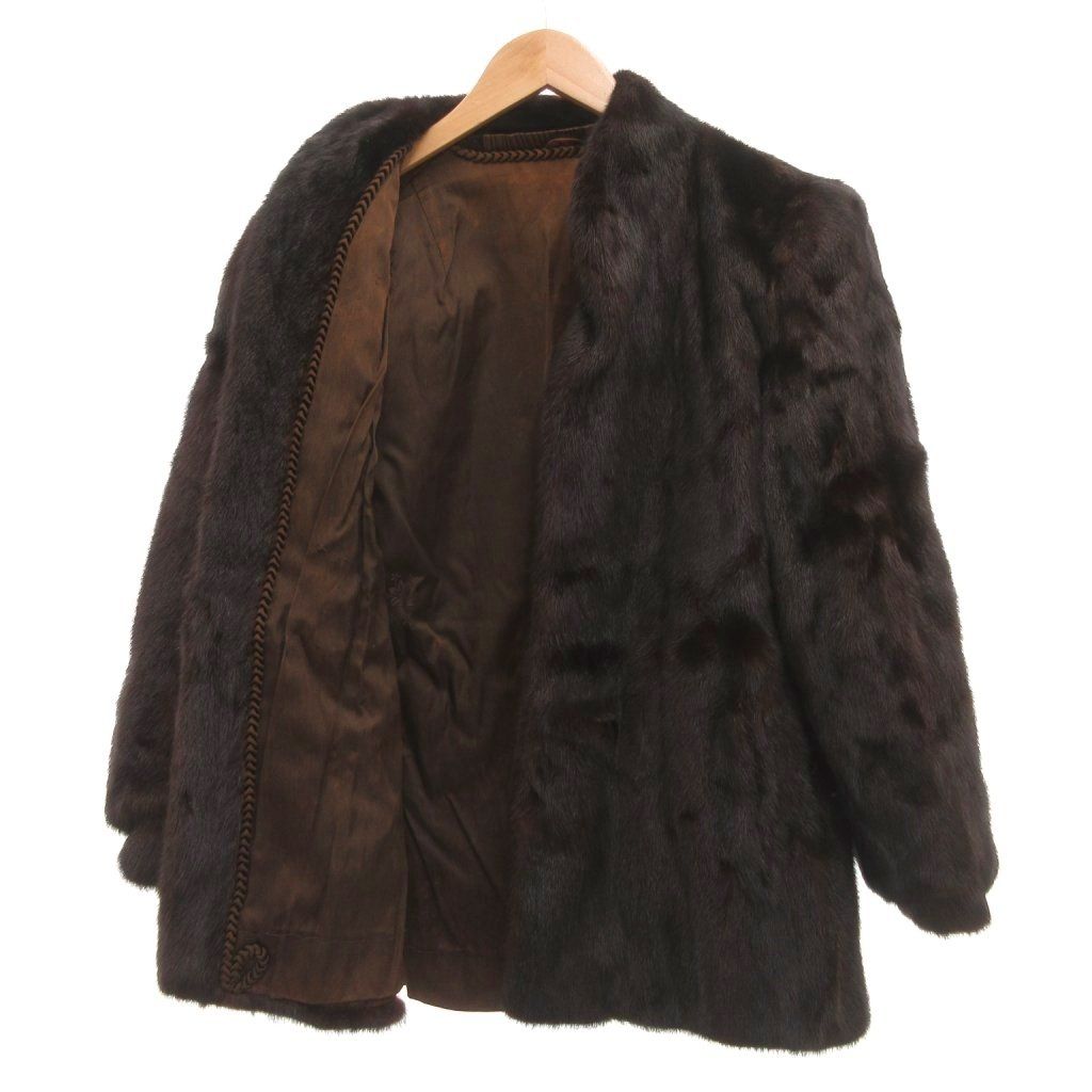 サガミンク SAGA MINK 銀サガ ミンクファーコート 毛皮 ミドル丈