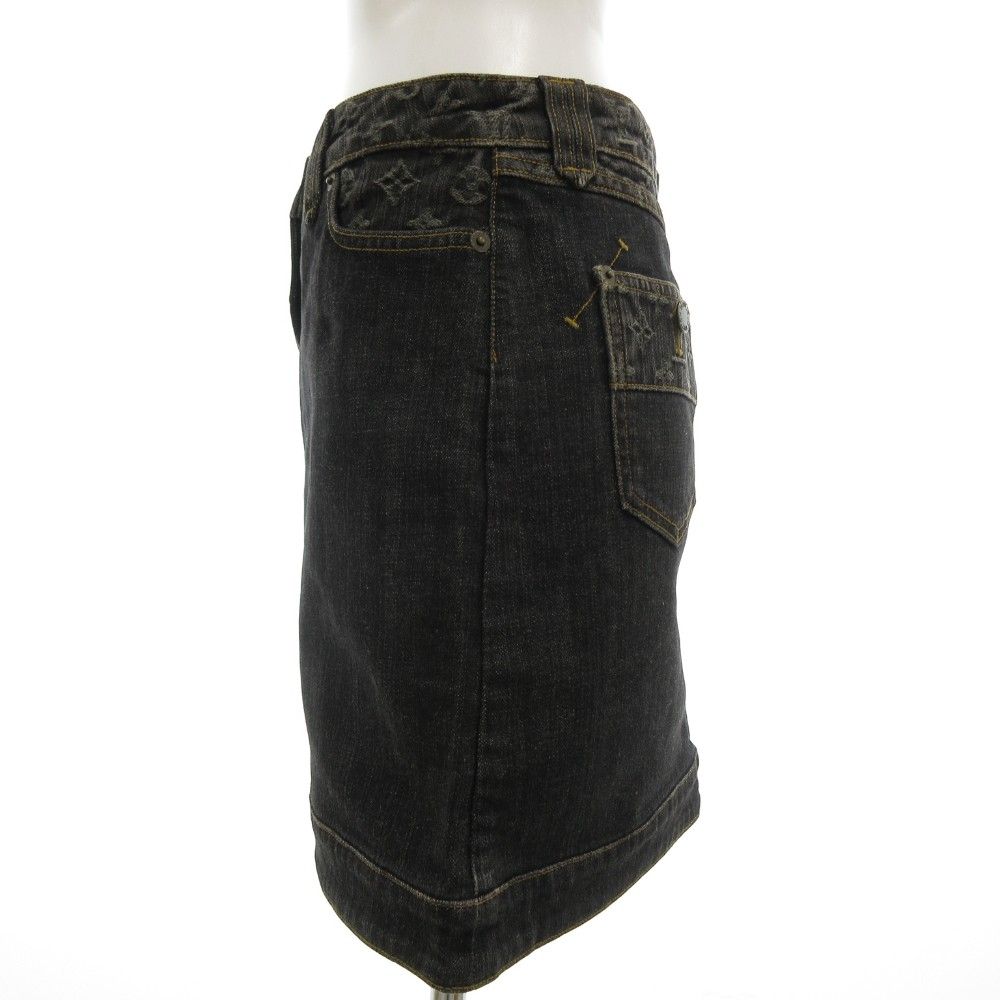 ルイヴィトン デニム スカート イタリア製 サイズ36 ルイヴィトン LOUIS VUITTON モノグラムデニムスカート ミニ 36