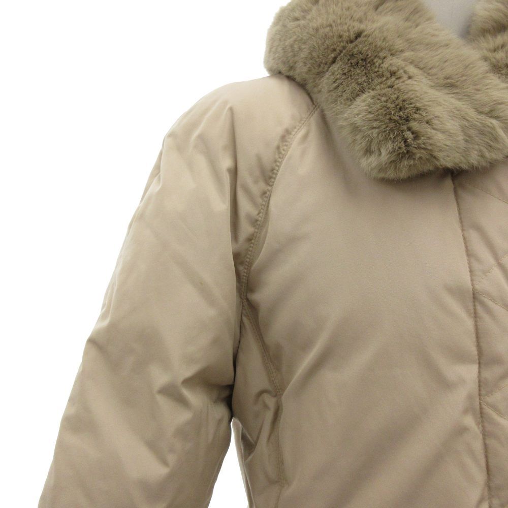 【大きいサイズ】マックスマーラ ラビットファー ダウンコート ピンク 白タグ3L マックスマーラ ダウンジャケット コート[品番：AXEB0035455]｜AXES