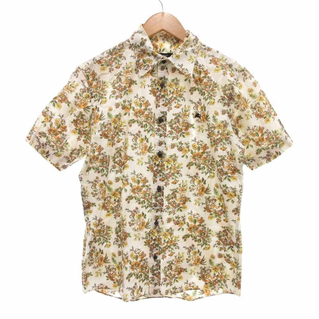 Yuki！入手困難 バーバリー ブラックレーベル 花柄 半袖 バーバリーブラックレーベル BURBERRY BLACK LABEL シャツ 半袖 総柄