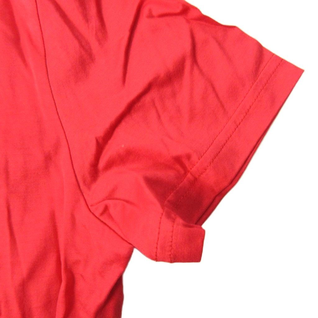 ランバン LANVIN ポロシャツ ロゴ 刺繍 半袖 38 赤 レッド 1222 □YHS3