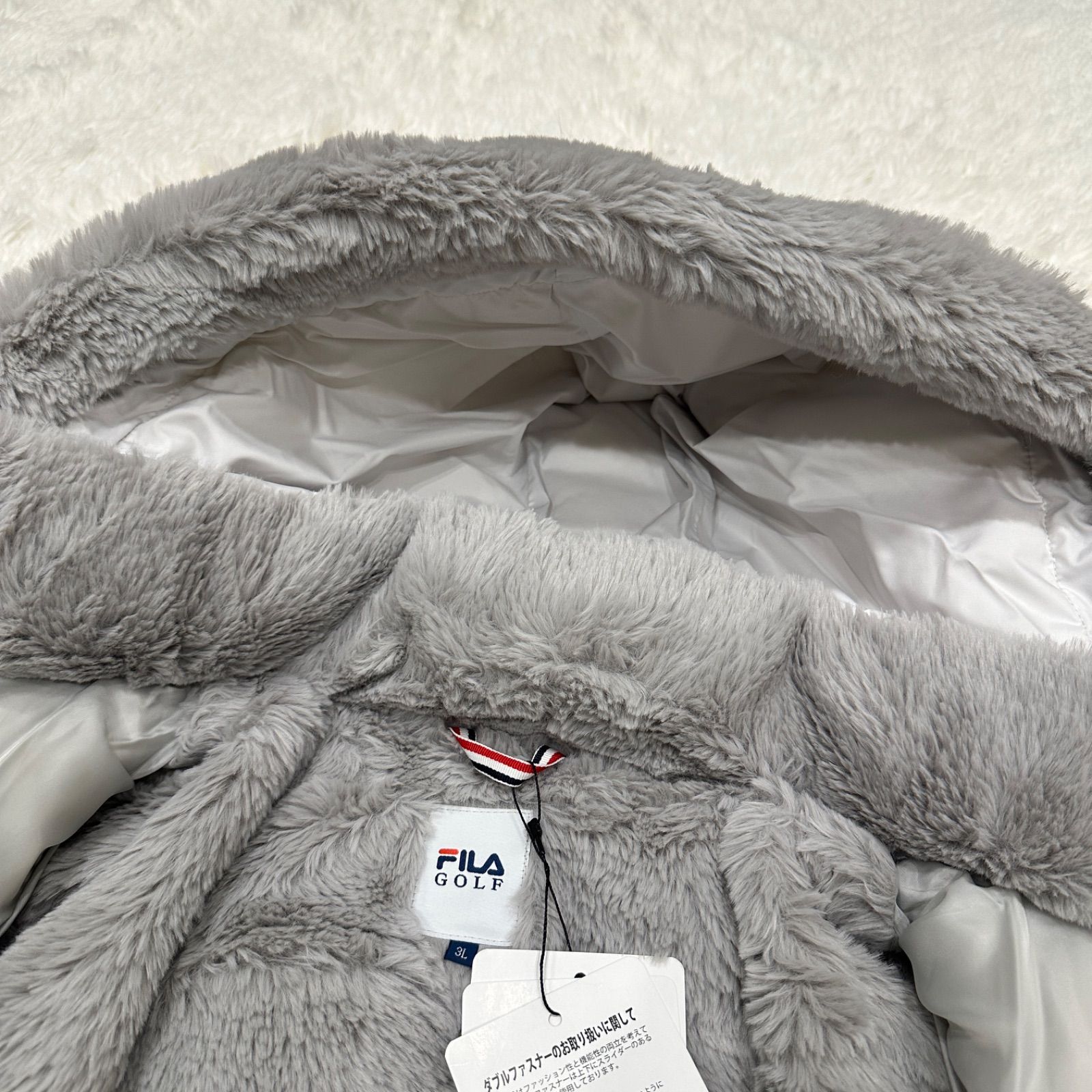 新品タグ付き FILA GOLF フィラゴルフ ダウンコート ロング丈 Aライン