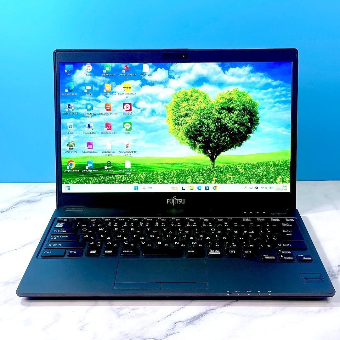 超薄型軽量☆メモリ8GB・SSDで快速☆指紋認証☆Windows11☆ノート