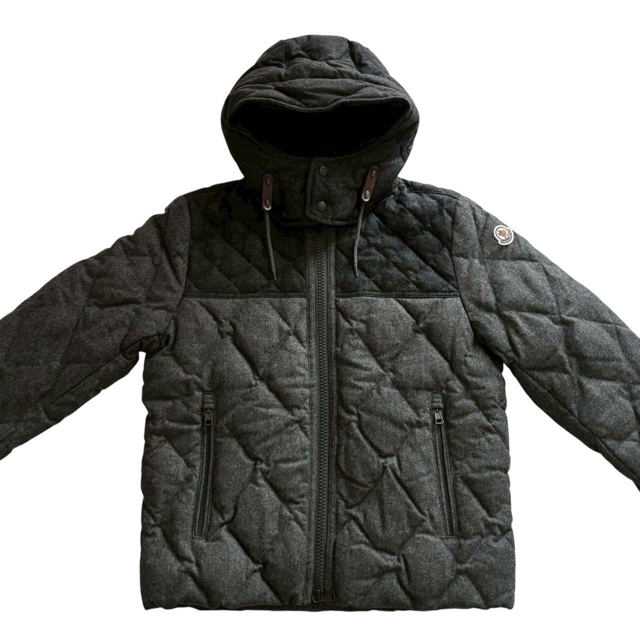 MONCLER モンクレール ダウンジャケット グレー 黒 フード付き 