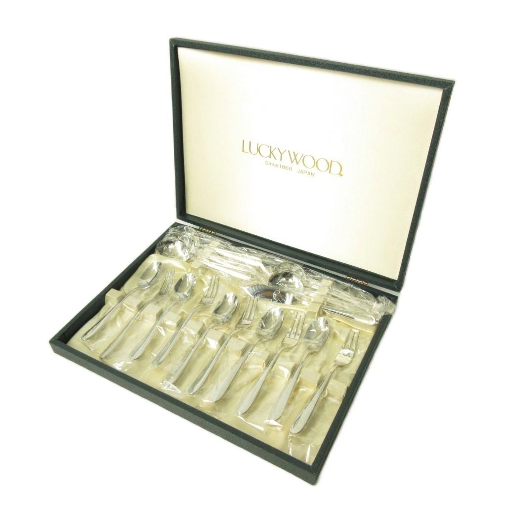 LUCKY WOOD ラッキーウッド 新品同様 カトラリーセット 16本