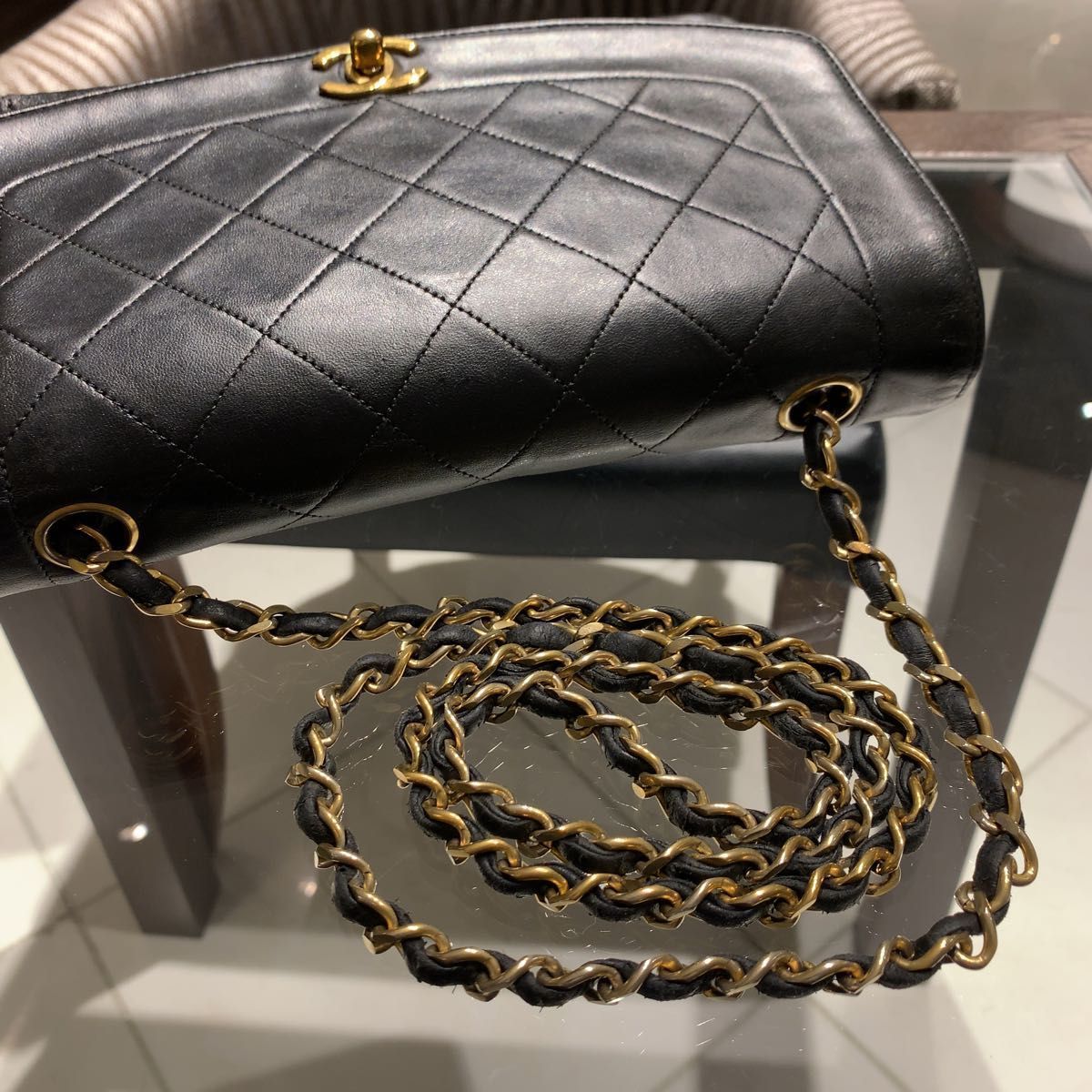 ◎本物 美品 CHANEL ダイアナ マトラッセ チェーンショルダーバッグ