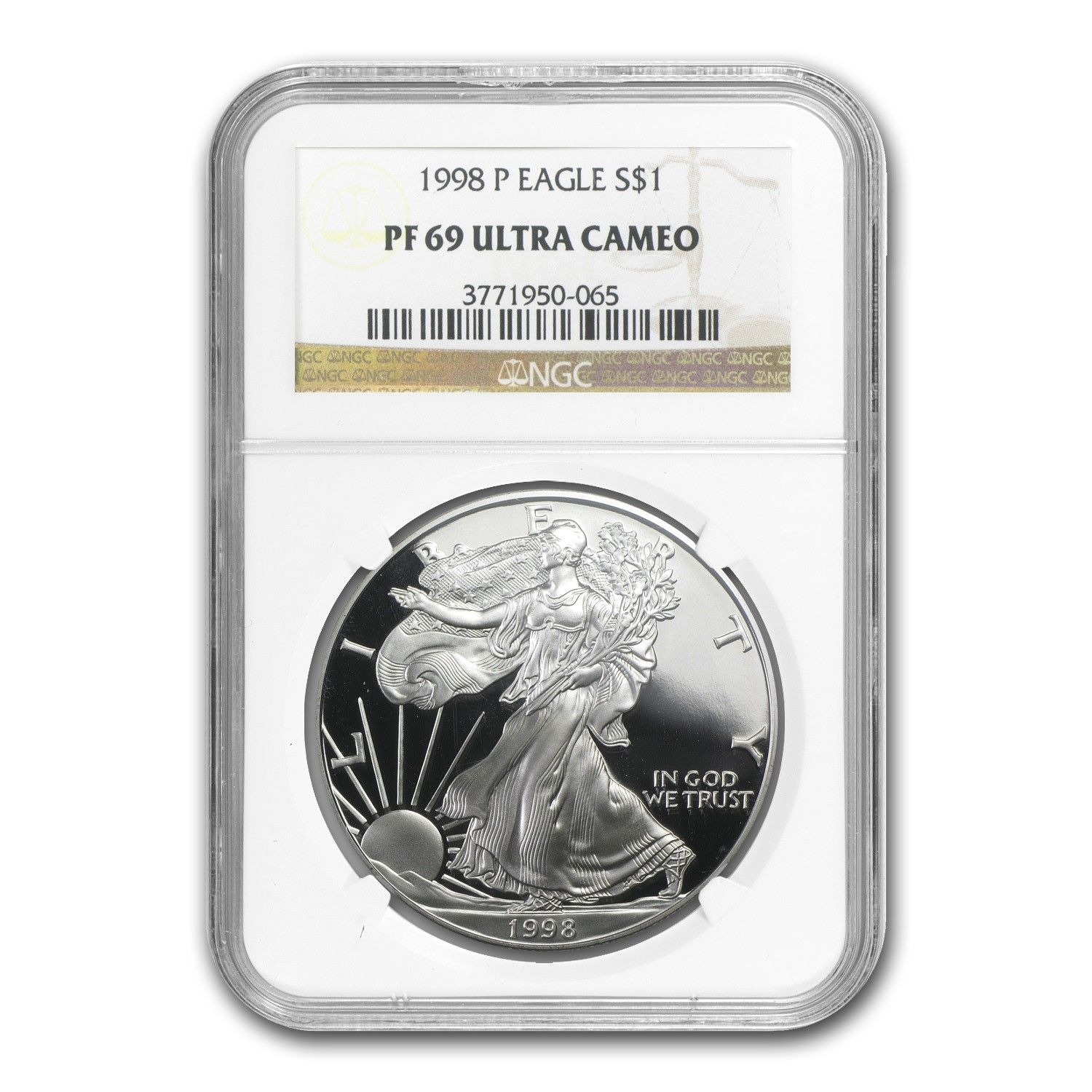 1998年 アメリカンイーグル銀貨 PF 69 1998-P プルーフ アメリカン シルバー イーグル PF-69 NGC - メルカリ