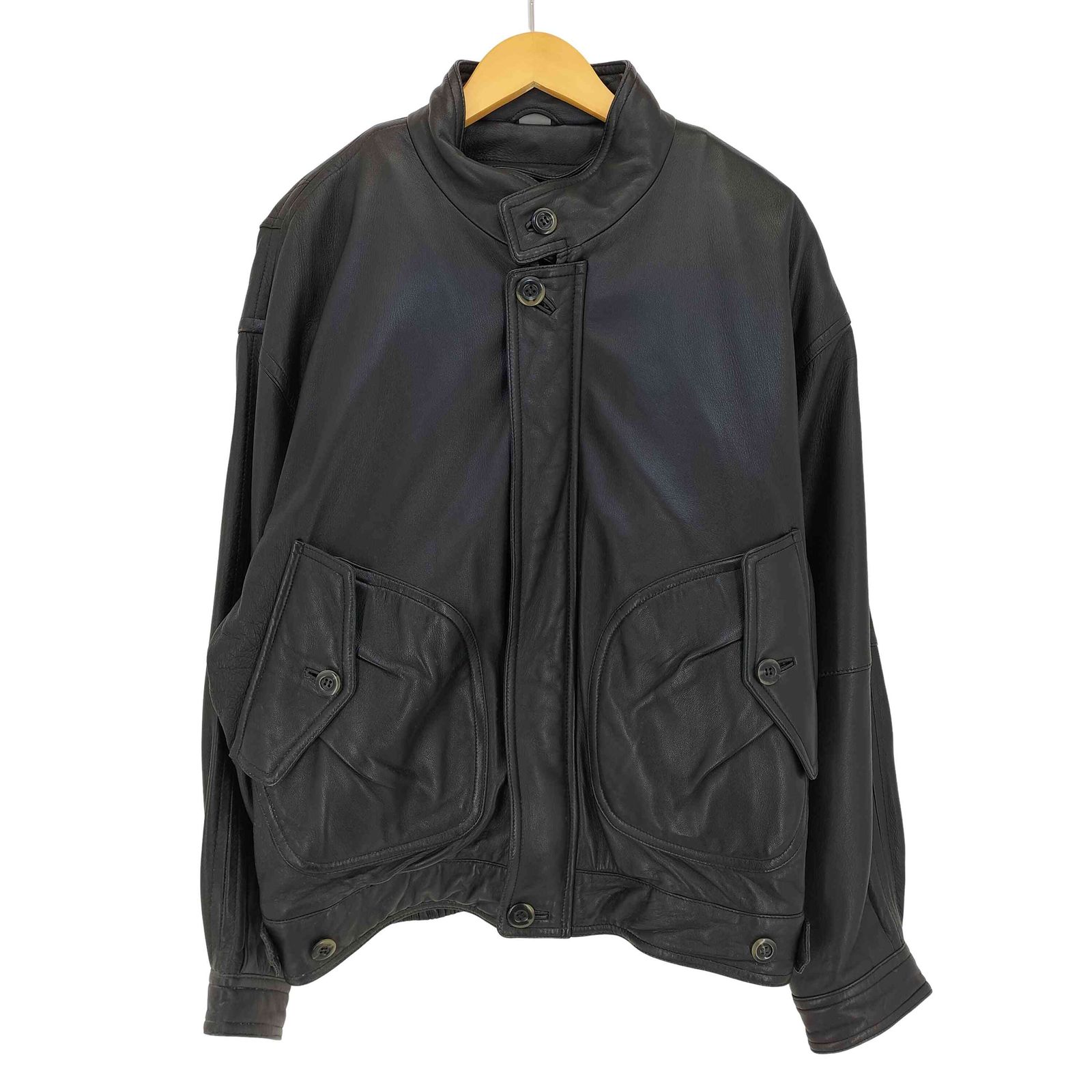 インターメッツォ INTERMEZZO シープレザー 比翼ジップ チンストラップ