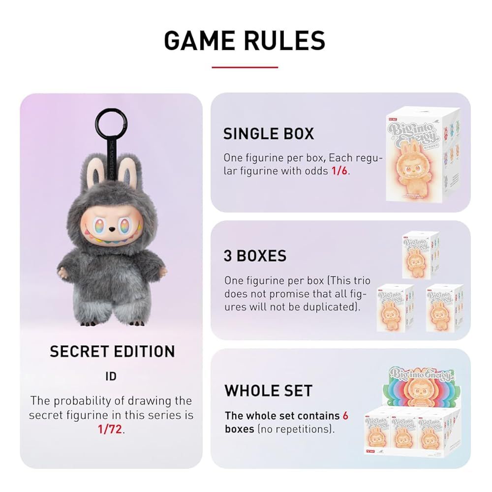 POP MART THE MONSTERS Big into Energy シリーズ ぬいぐるみ