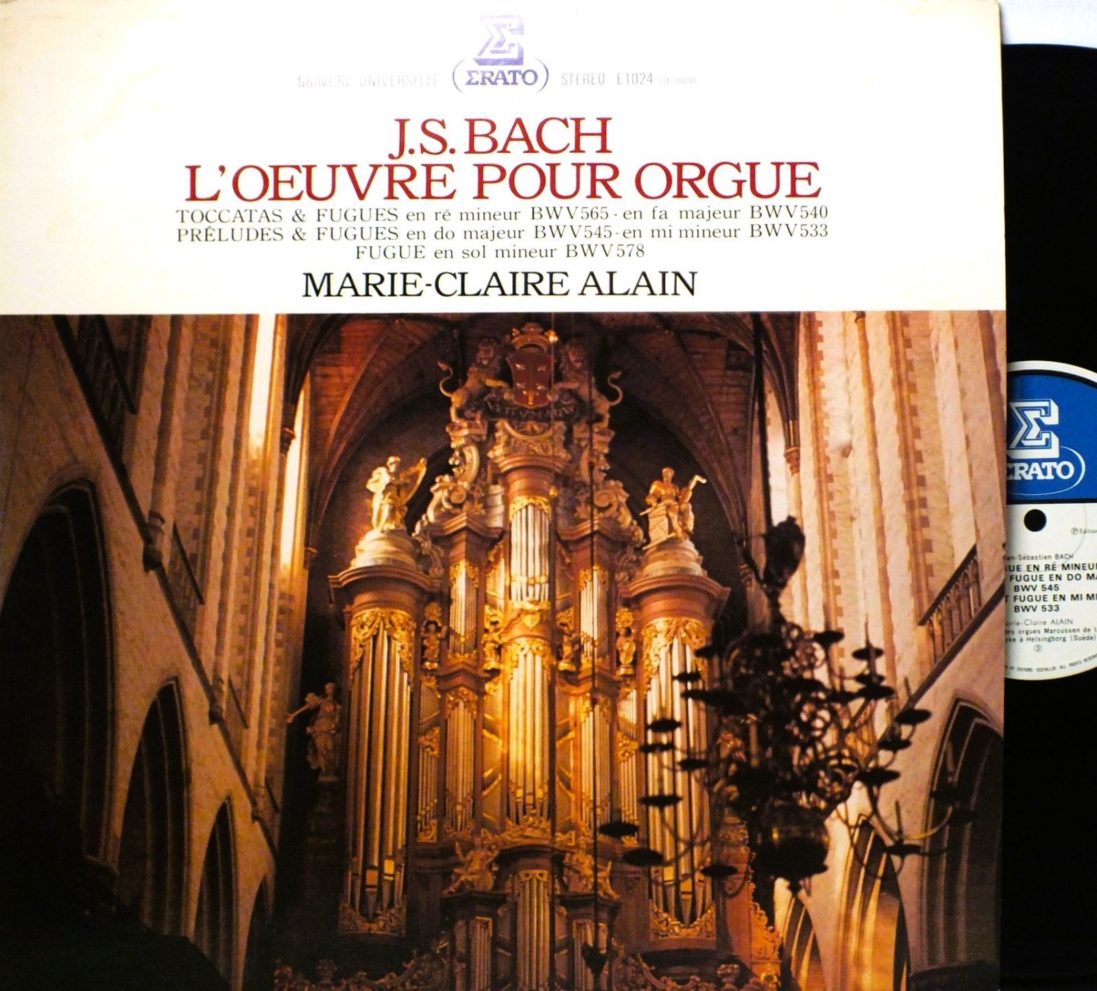 LP E-1024 【オルガン】 マリー・クレール・アラン MARIE-CLAIRE ALAIN