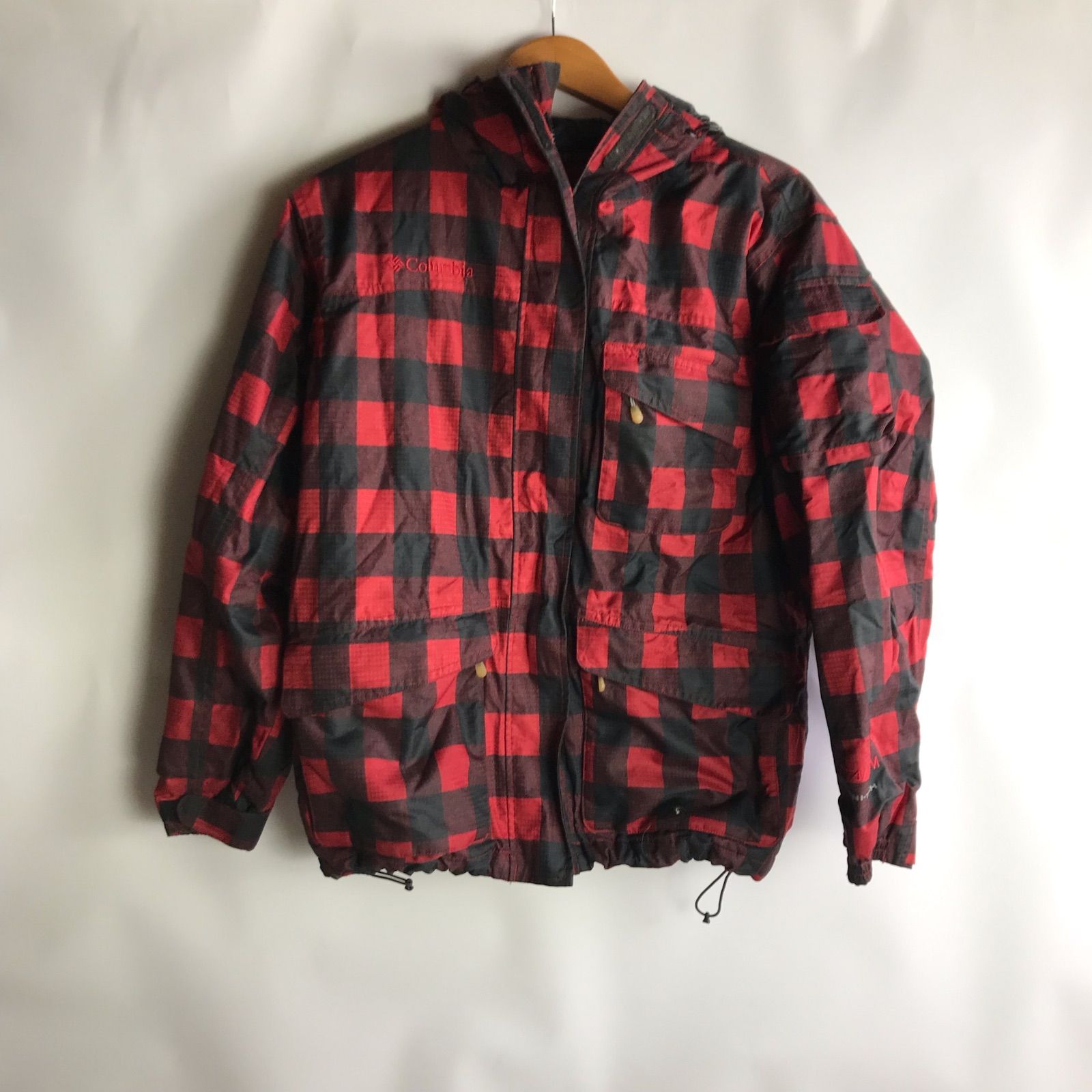 Columbia バッファローチェックジャケット レディース M レッド 