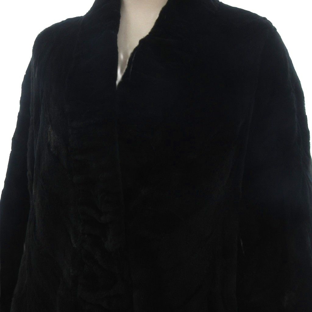 エンバ EMBA ミンク コート シェアード 毛皮 黒 ブラック - メルカリ