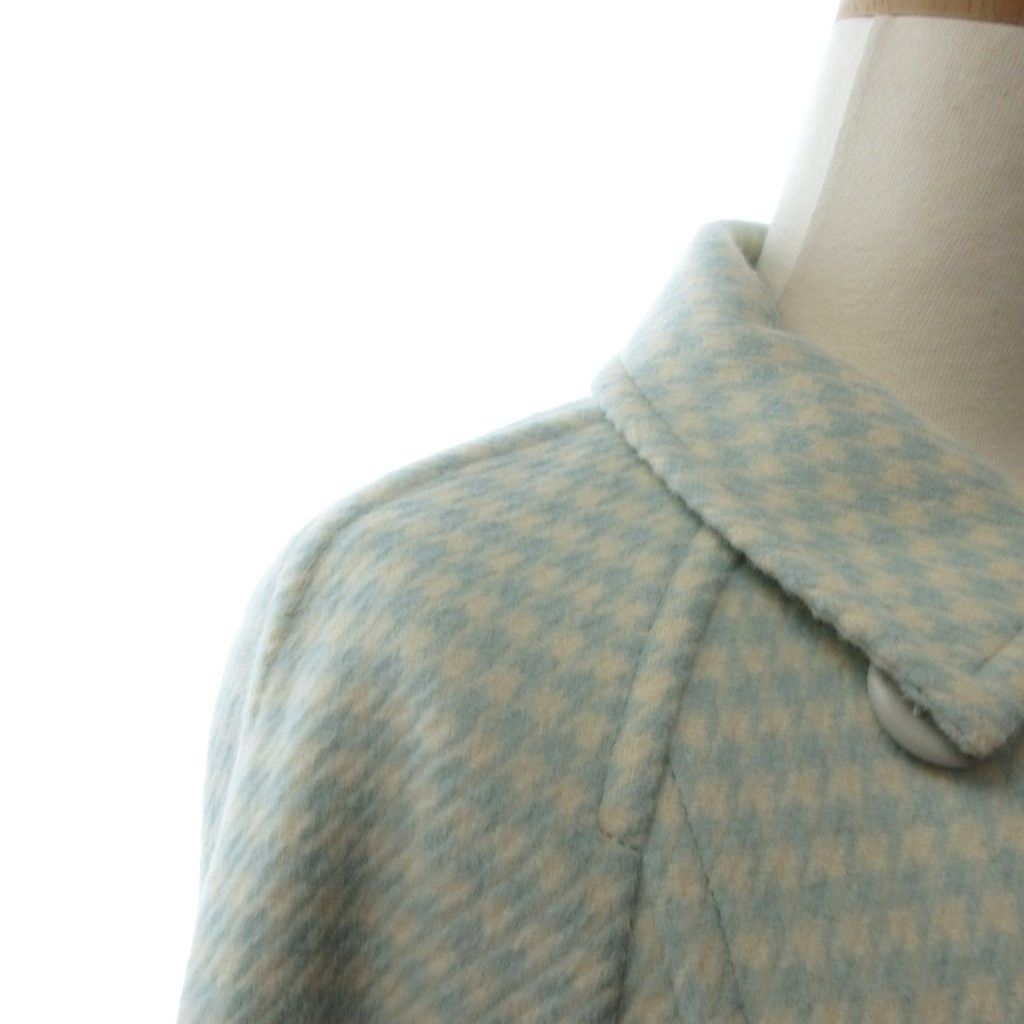 クレージュ courreges タグ付き ハウンドトゥース コート ひざ丈 長袖