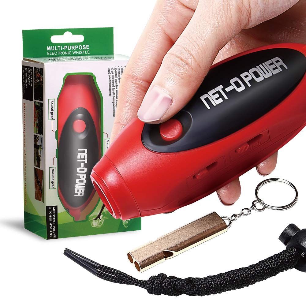【在庫セール】【3段階 電子ホイッスル 3種類のホイッスル音】 (NET-O) 新モデル ネットオー 単4電池付き