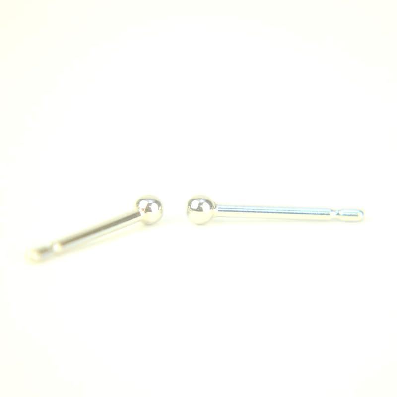 新品】 [yokomountain] セカンドピアス プラチナ 軸太 Pt900プラチナ丸 