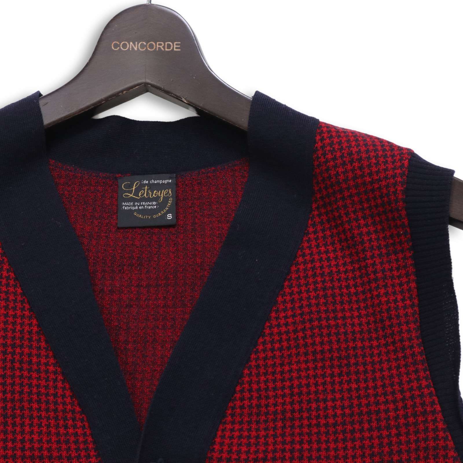 ルトロワ Letroyes Vネック | ニット カーディガン 長袖 ウール 黒 XS 