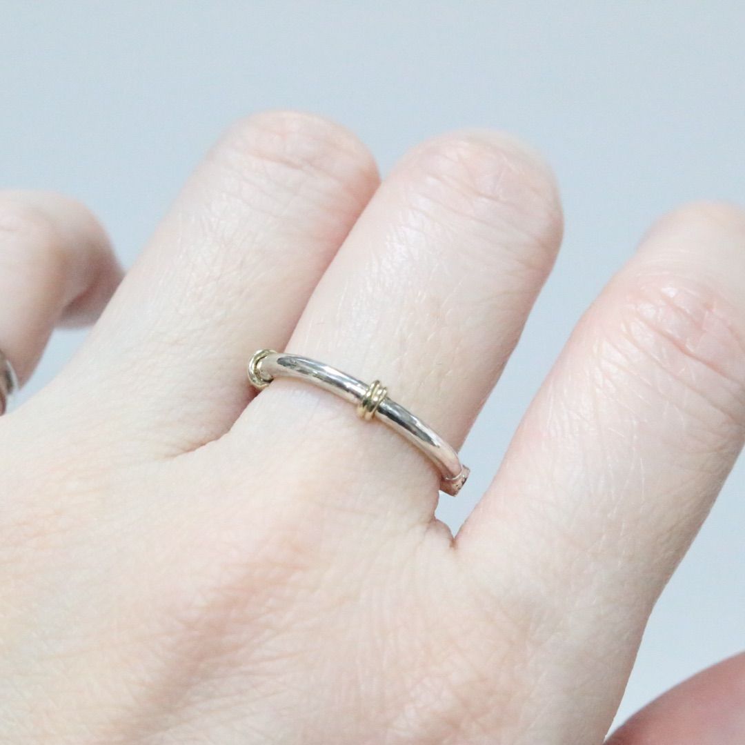 青紫色系カラーチェンジガーネットk10小ワッカデザインシルバーリング