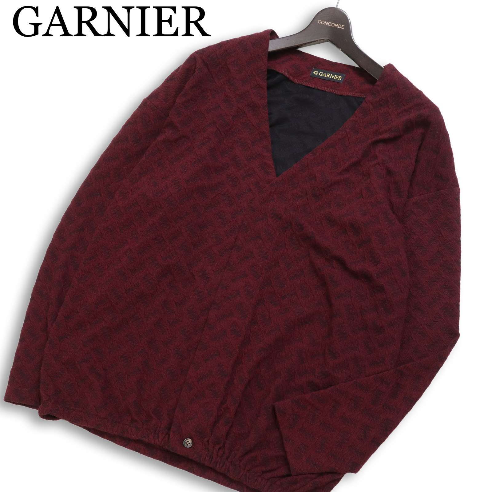 22AW☆ GARNIER ガルニエ テットオム 通年 ダイヤ柄 膨れジャガード 