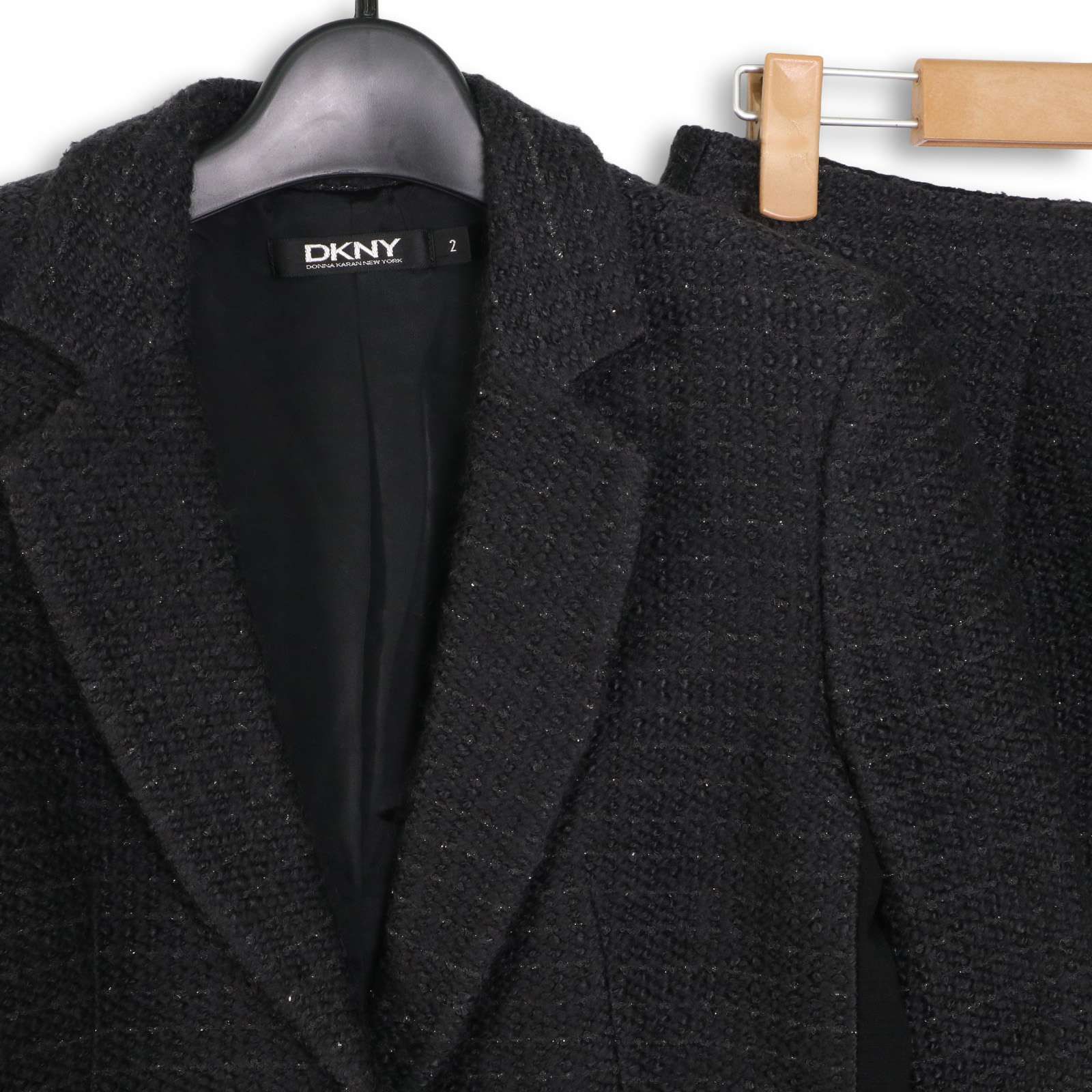 DKNY セットアップ DKNY ダナキャラン 秋冬☆ 編み込み風装飾 セットアップ テーラード