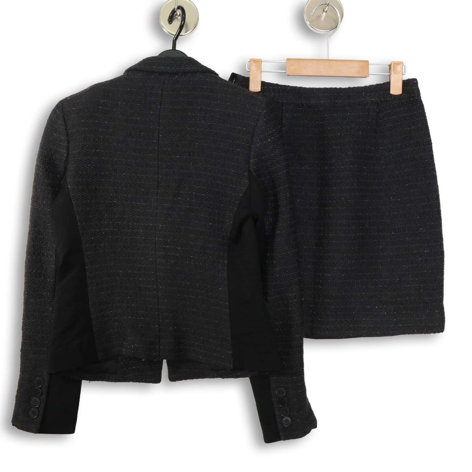 DKNY ダナキャラン 秋冬☆ 編み込み風装飾 セットアップ テーラード