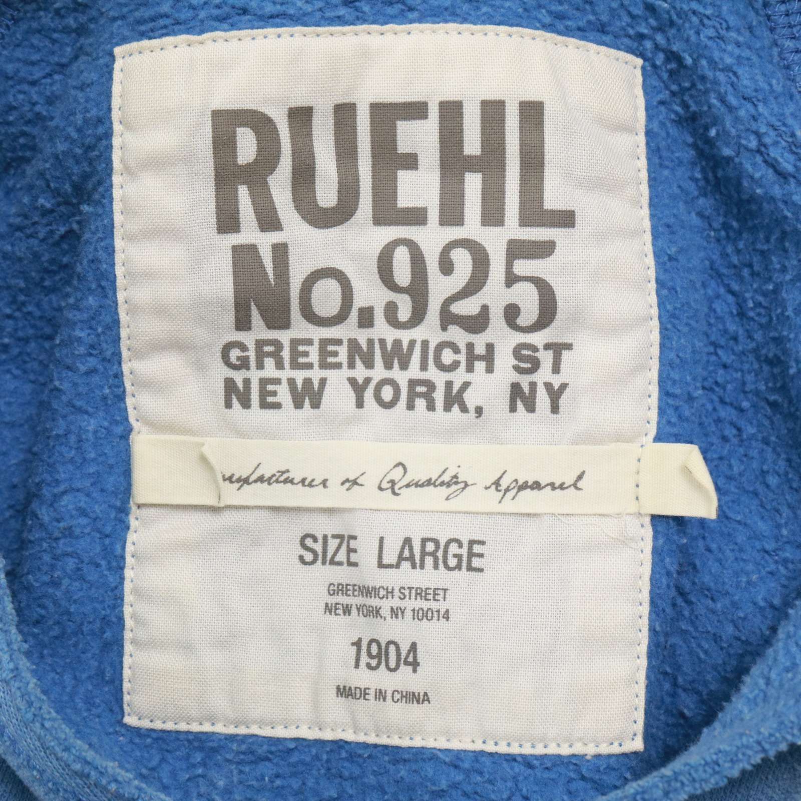 RUEHL No.925 ルールナンバー925 秋冬 ダメージ加工☆ スウェット 裏 