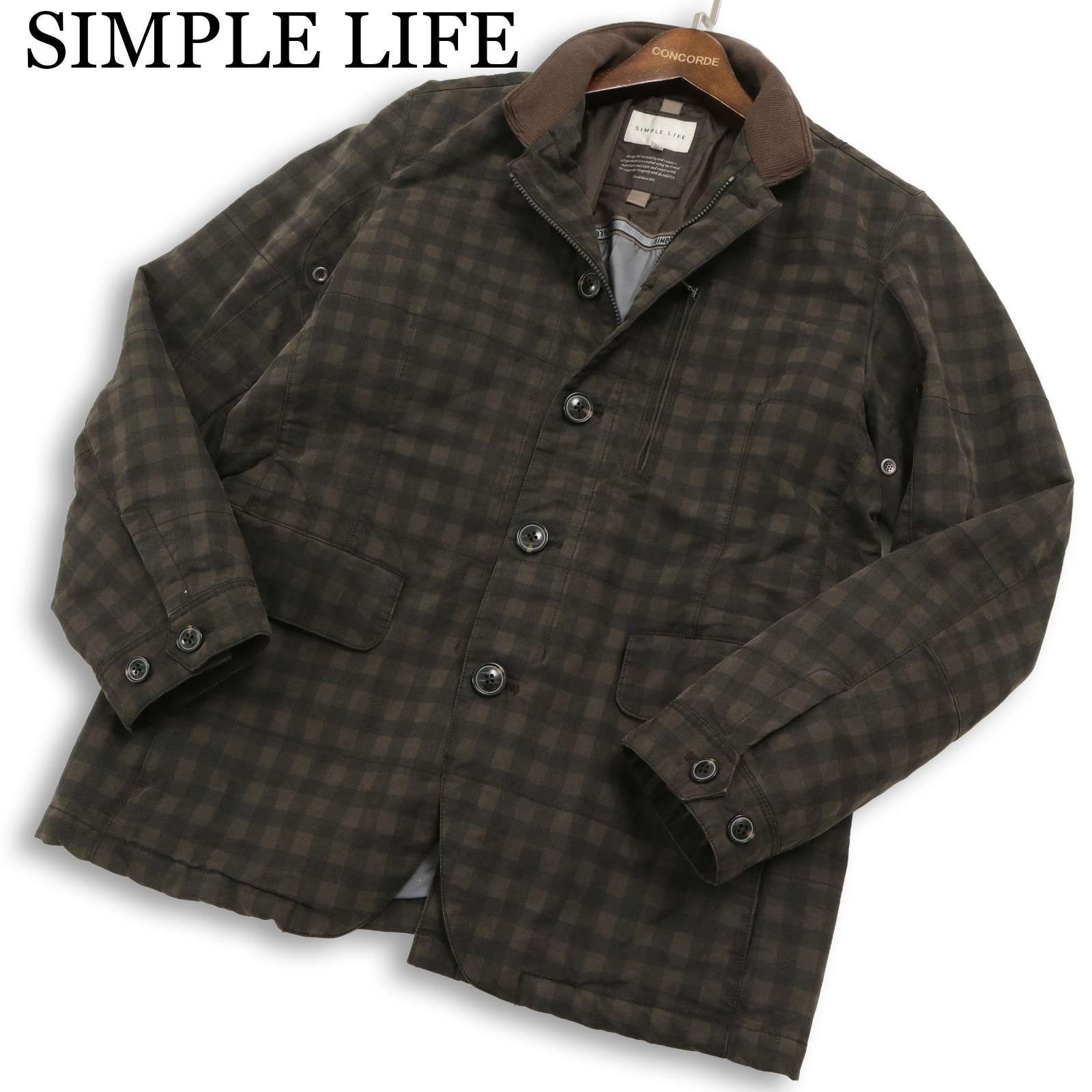 SIMPLE LIFE シンプルライフ レナウン 秋冬 チェック☆ ジップ 中綿 