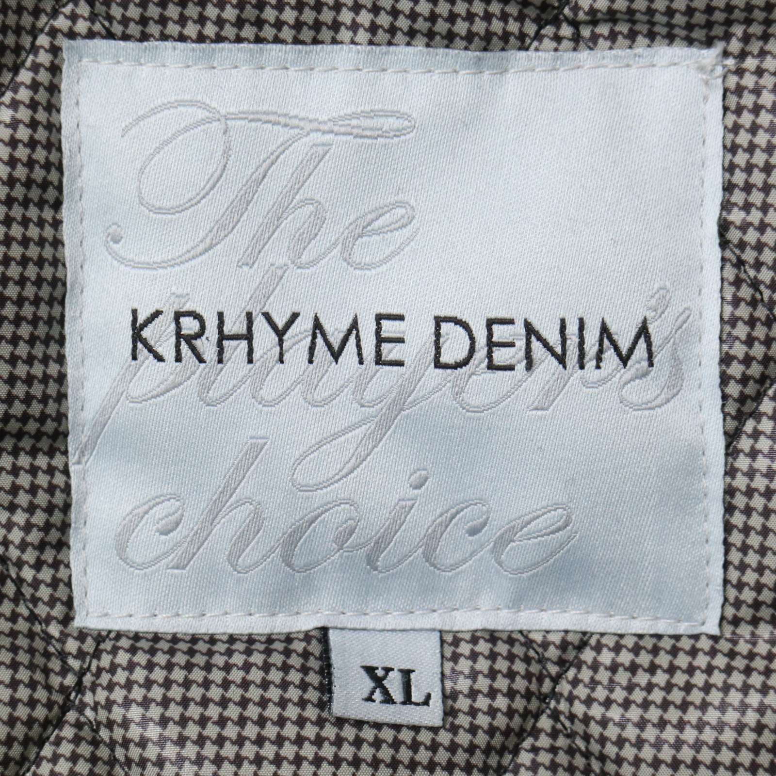 KRHYME DENIM クライムデニム リアル ファー☆ ロゴ刺繍 ウール
