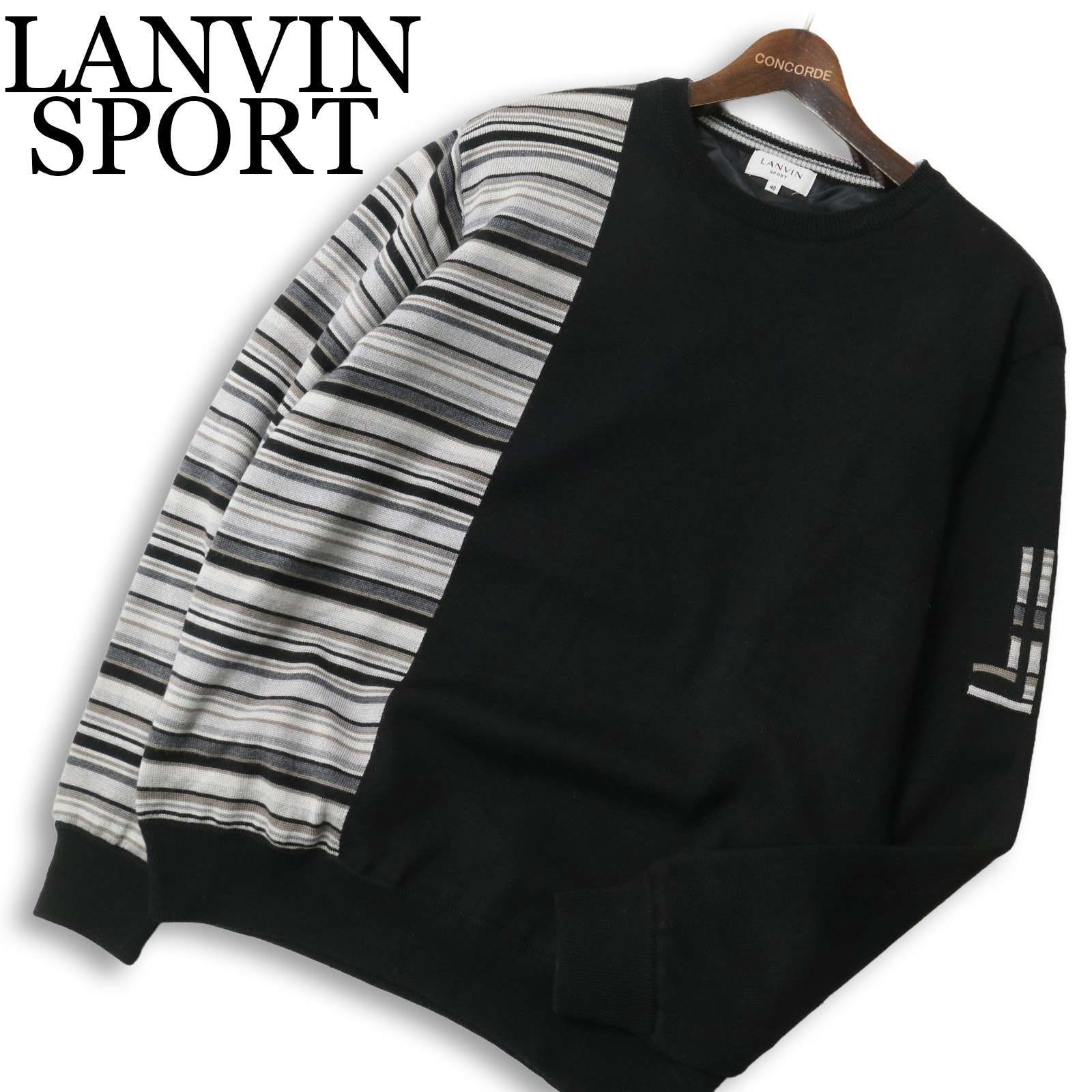 LANVIN SPORT ランバン スポーツ ゴルフ 秋冬 ウール☆ ロゴ ボーダー