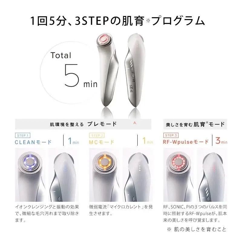 ReFa BEAUTECH RAISE リファビューテックレイズ 美顔器 超音波美顔器 イオン導入 肌育 美肌 ツヤ 艶 肌ポカポカ リフトアップ 引き締め ホワイト