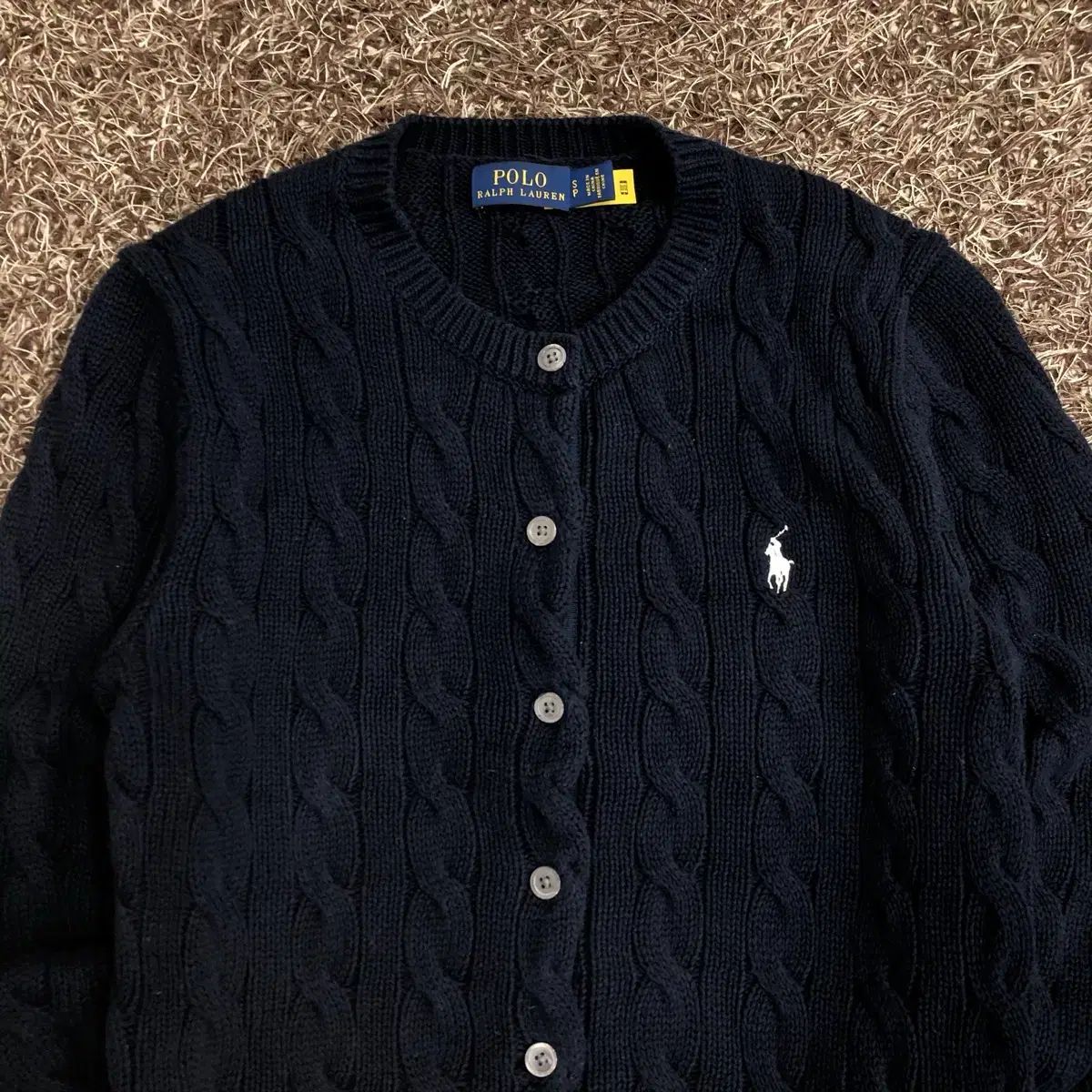 S ポロラルフローレン 新モデル レディース ネイビー ケーブル ニット