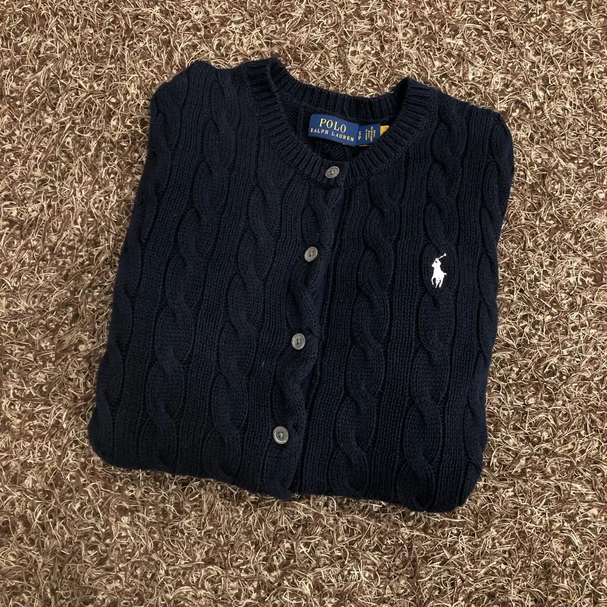 S ポロラルフローレン 新モデル レディース ネイビー ケーブル ニット