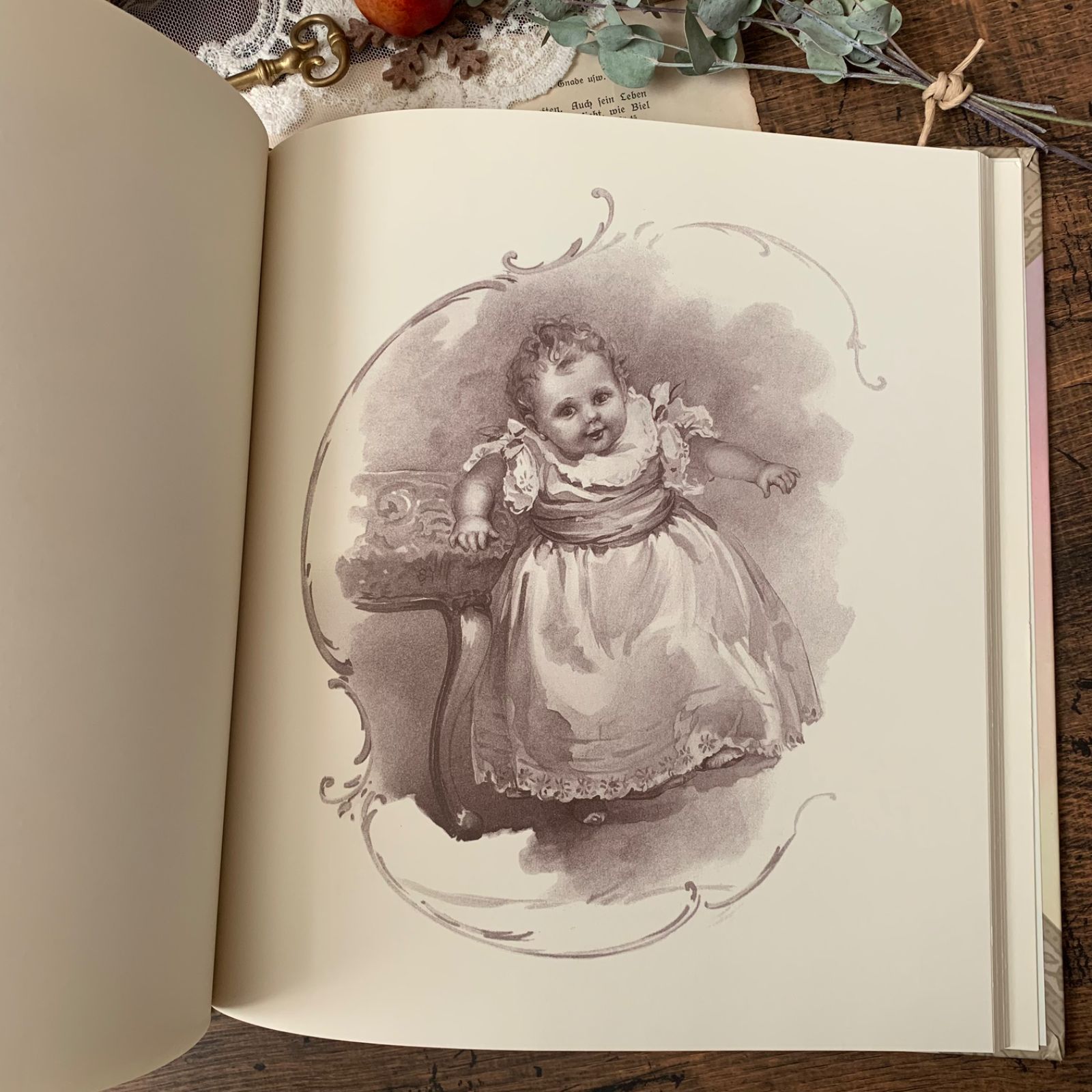 ビクトリアン調 洋書 Baby Days Our Baby's History ベビーメモリアル