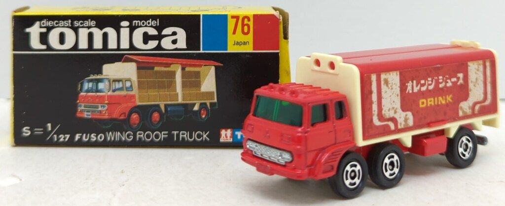 トミー トミカ/黒箱日本製 ふそうウイングルーフトラック/赤/2F/赤
