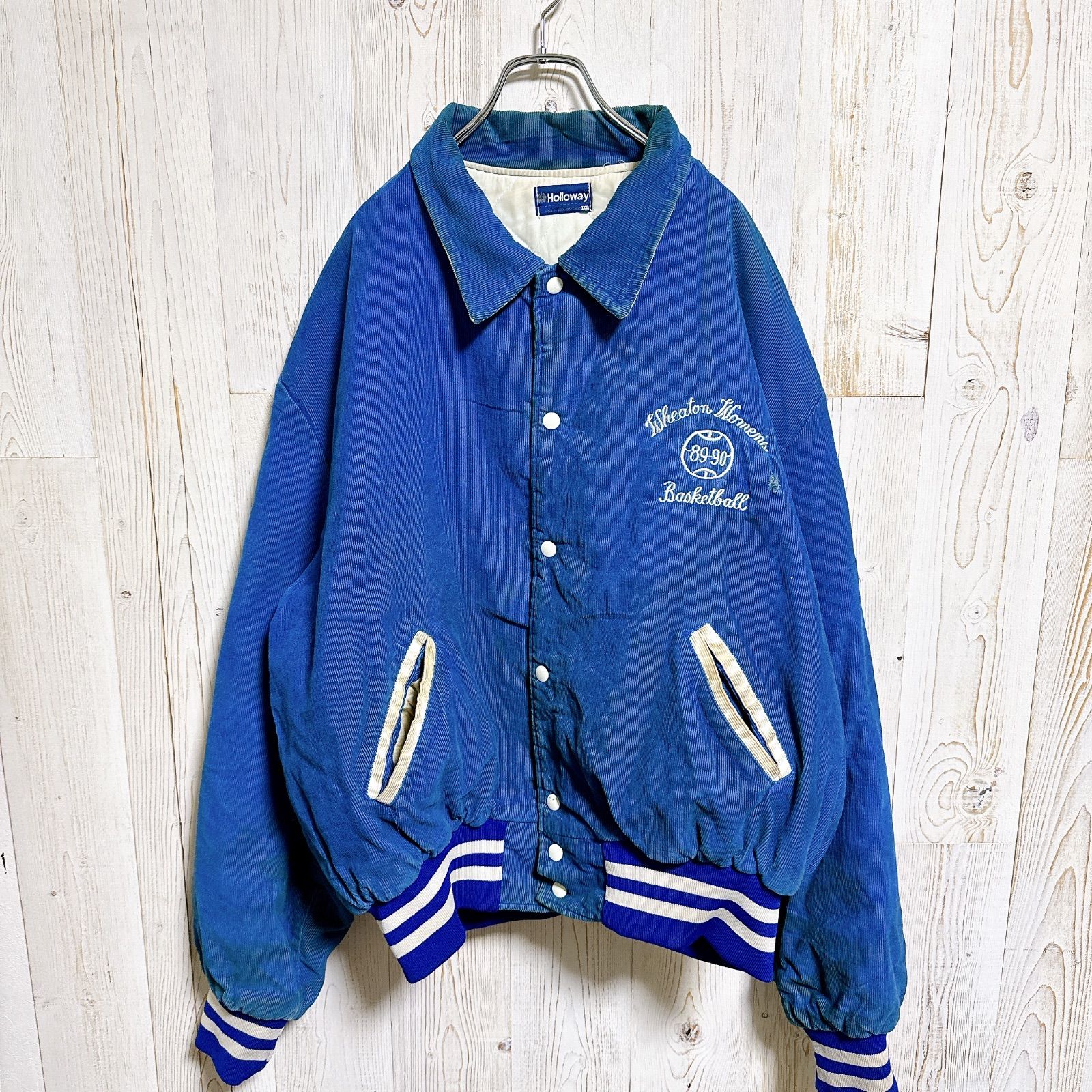 70s 80s ヴィンテージ USA製 Holloway ホロウェイ 刺繍 スタジャン