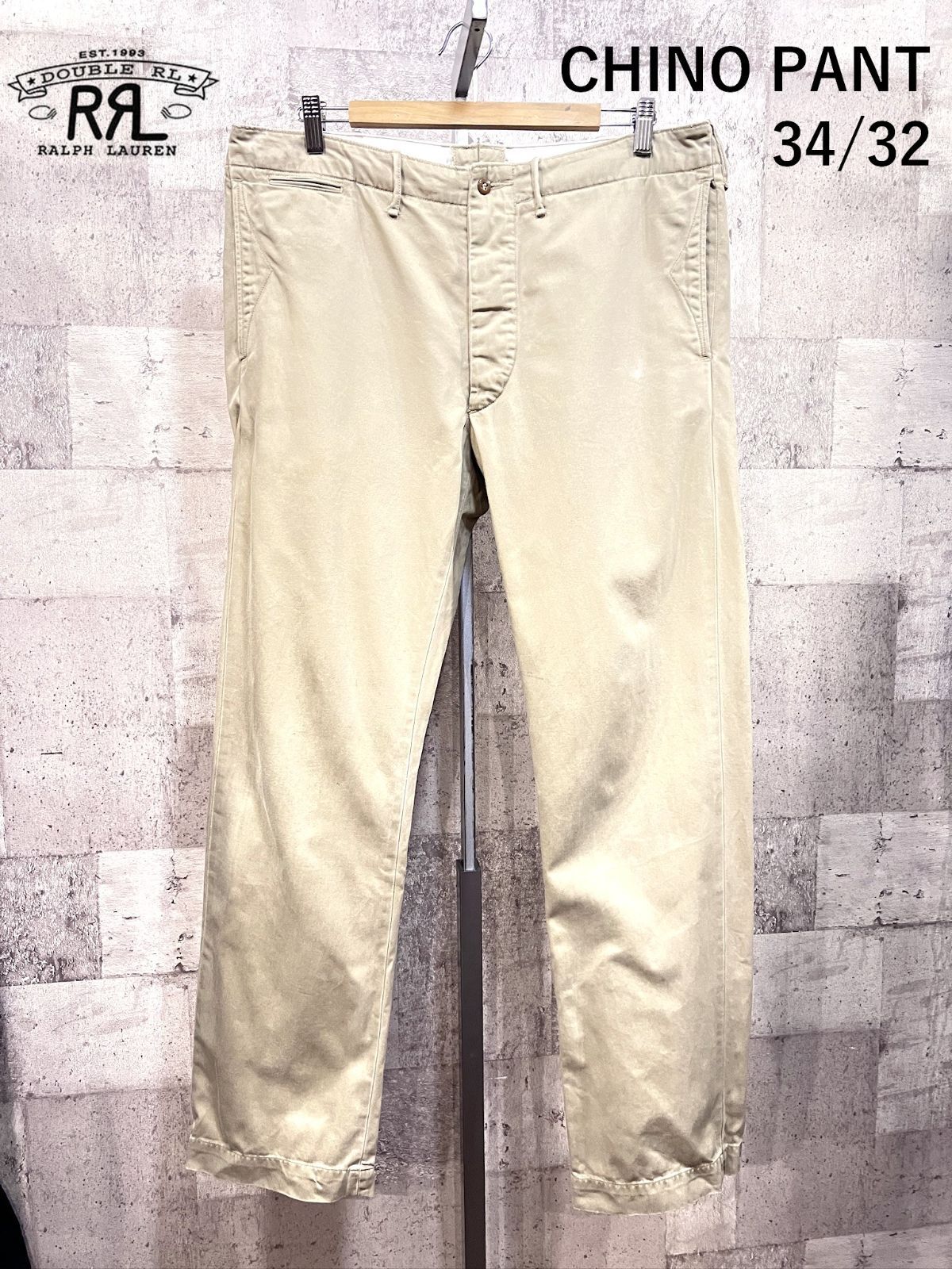 RRL 正規品 オフィサーズ チノ トラウザーズ 34/32 チノパン ダブル