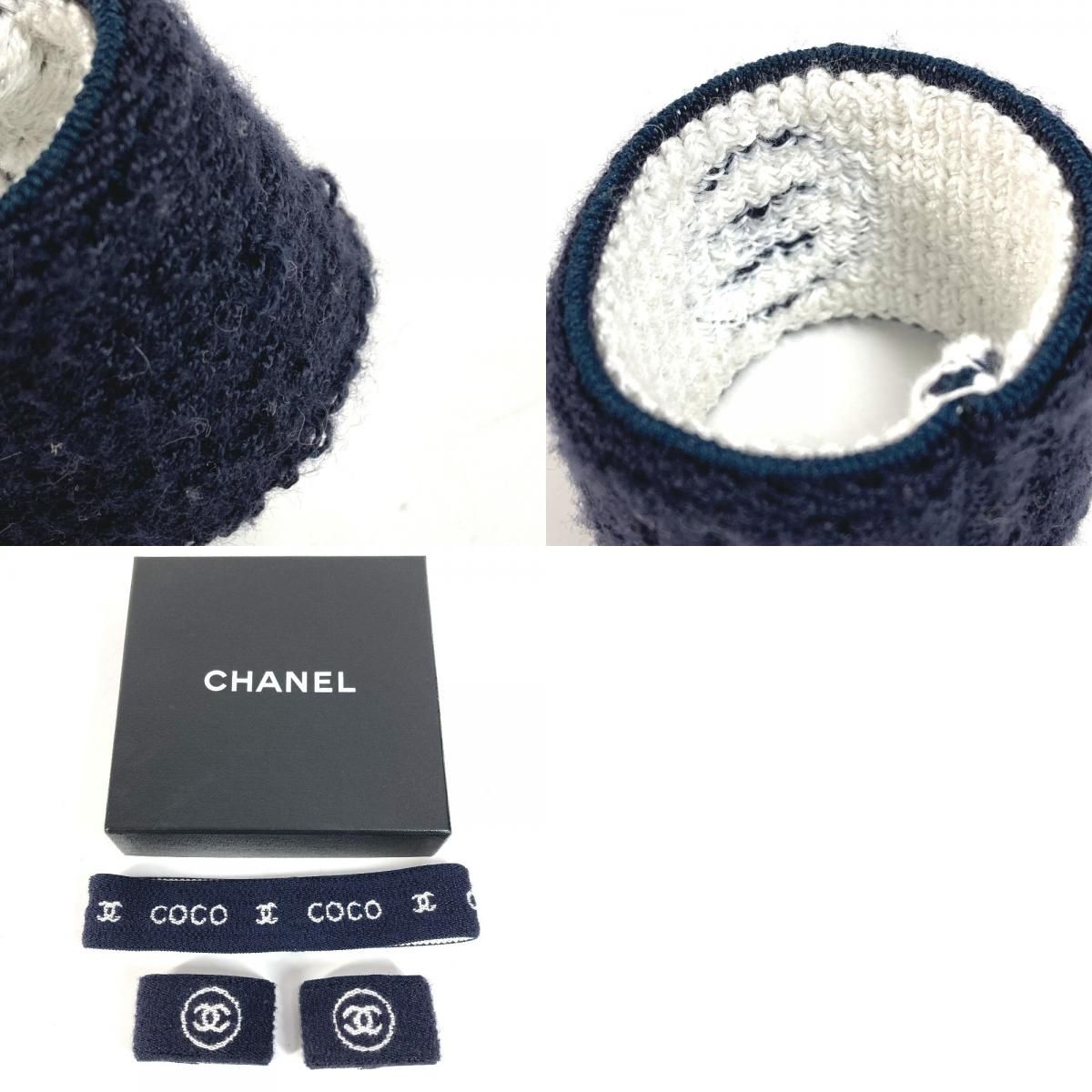 CHANEL シャネル ヘアバンド ヘアバンド＆リストバンド 3点セット ゴム
